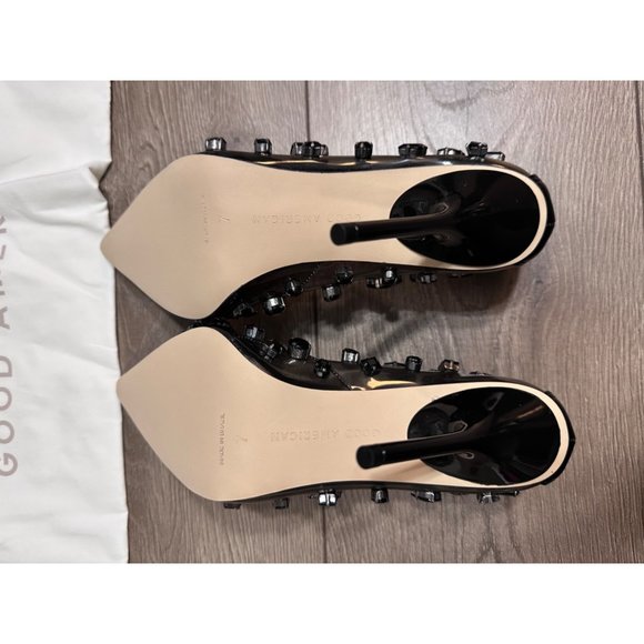 Good American Jeweled Emma Heel smoke new 7 - Picture 5 of 13